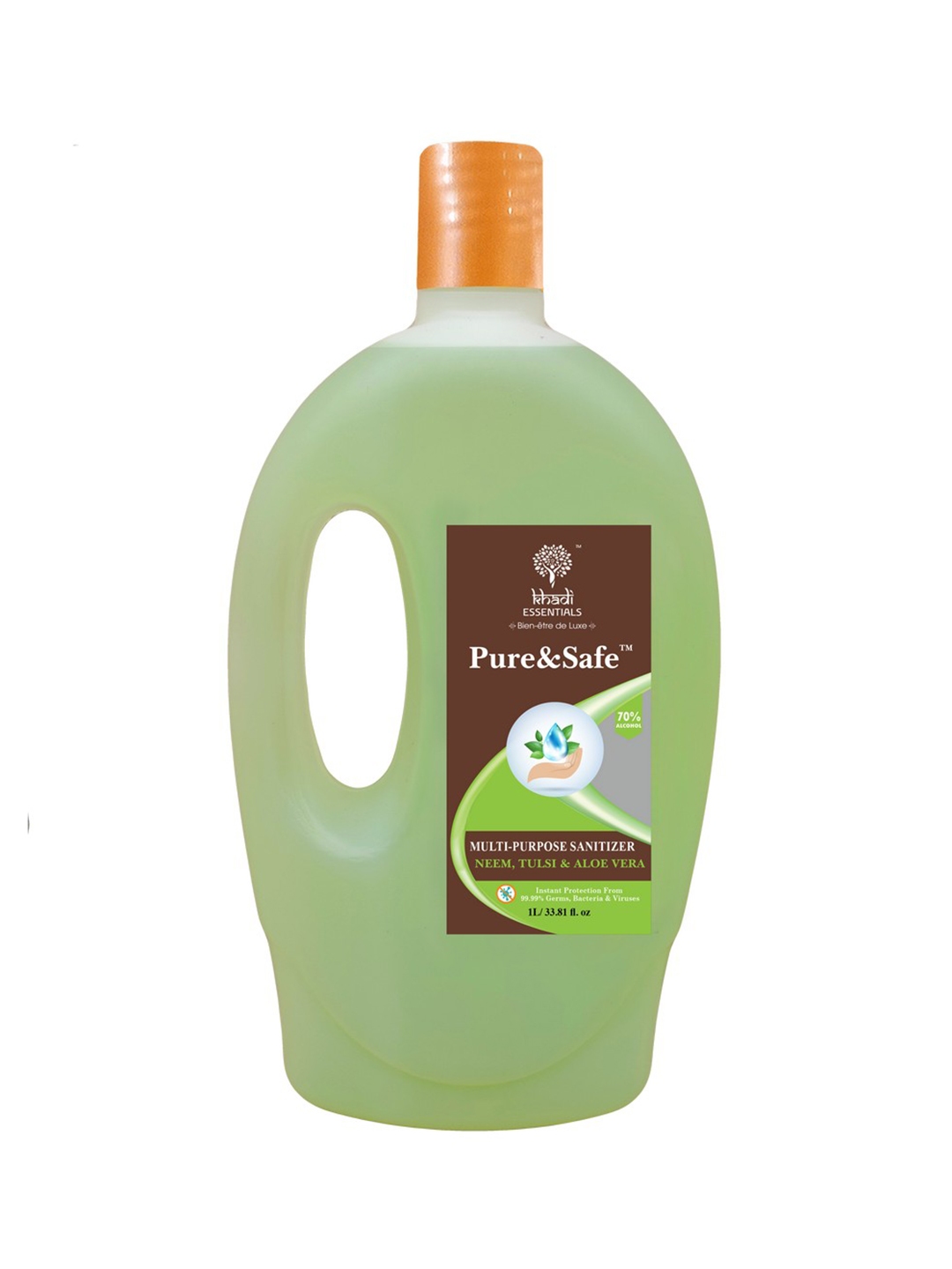 KHADI ESSENTIALS Pure Safe Instant Multi Purpose Sanitizer 1000 ml