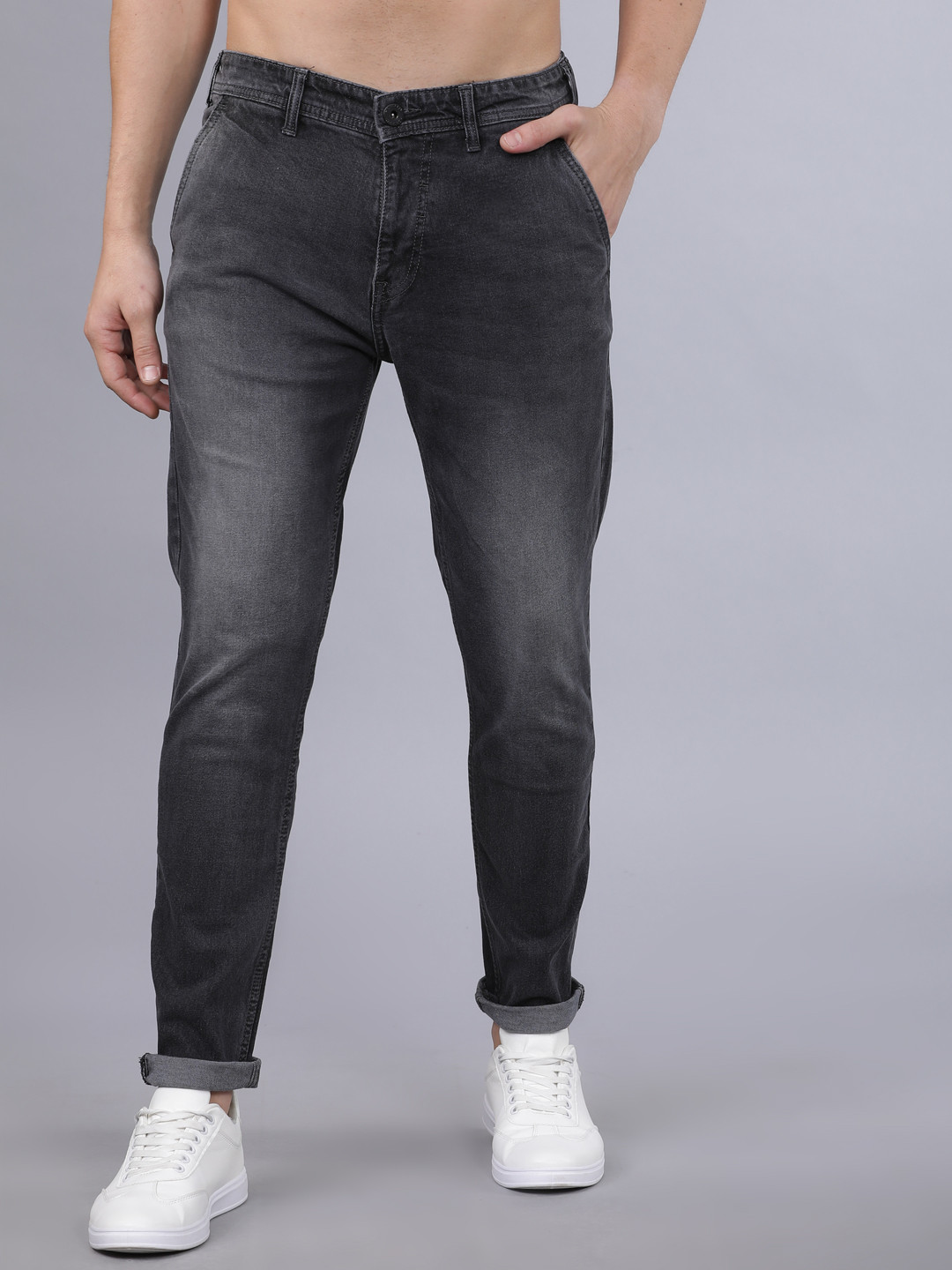 Horsefly Men Grey Slim Fit Mid-Rise Clean Look Stretchable Jeans