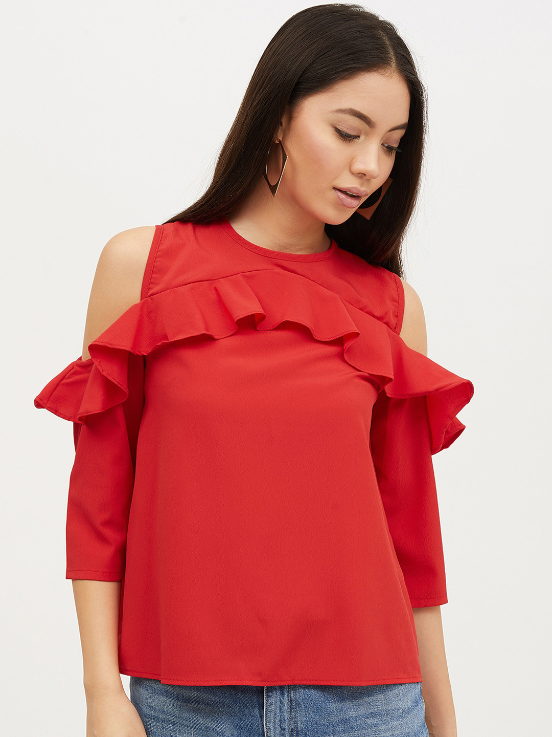 Harpa Women Red Solid Top