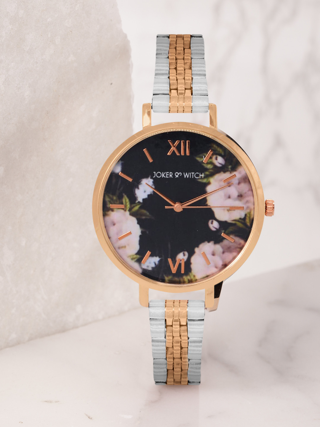 JOKER & WITCH Women Black & Silver-Toned Analogue Watch AMWW324