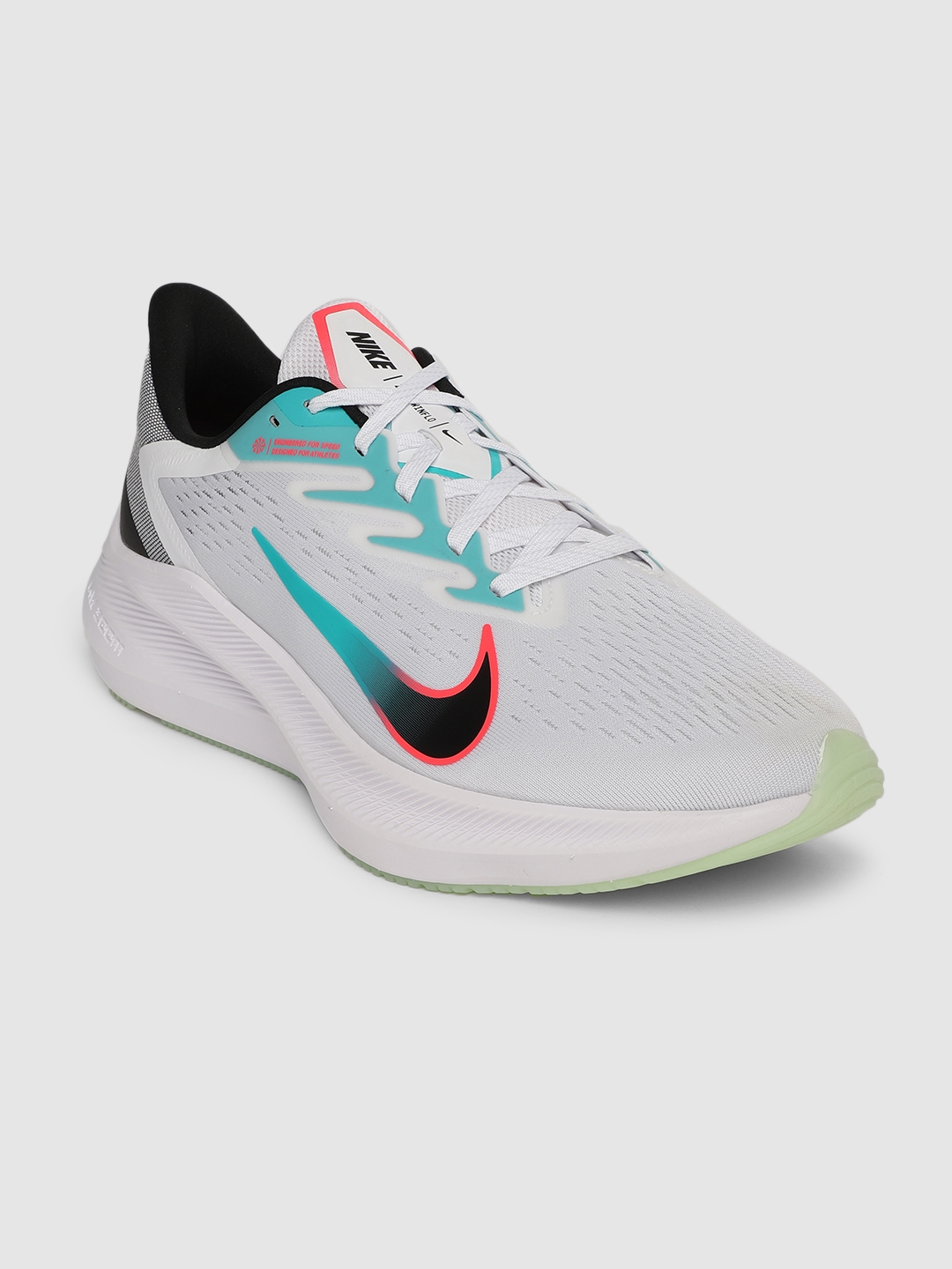 Nike Men White ZOOM WINFLO 7 Running Shoes