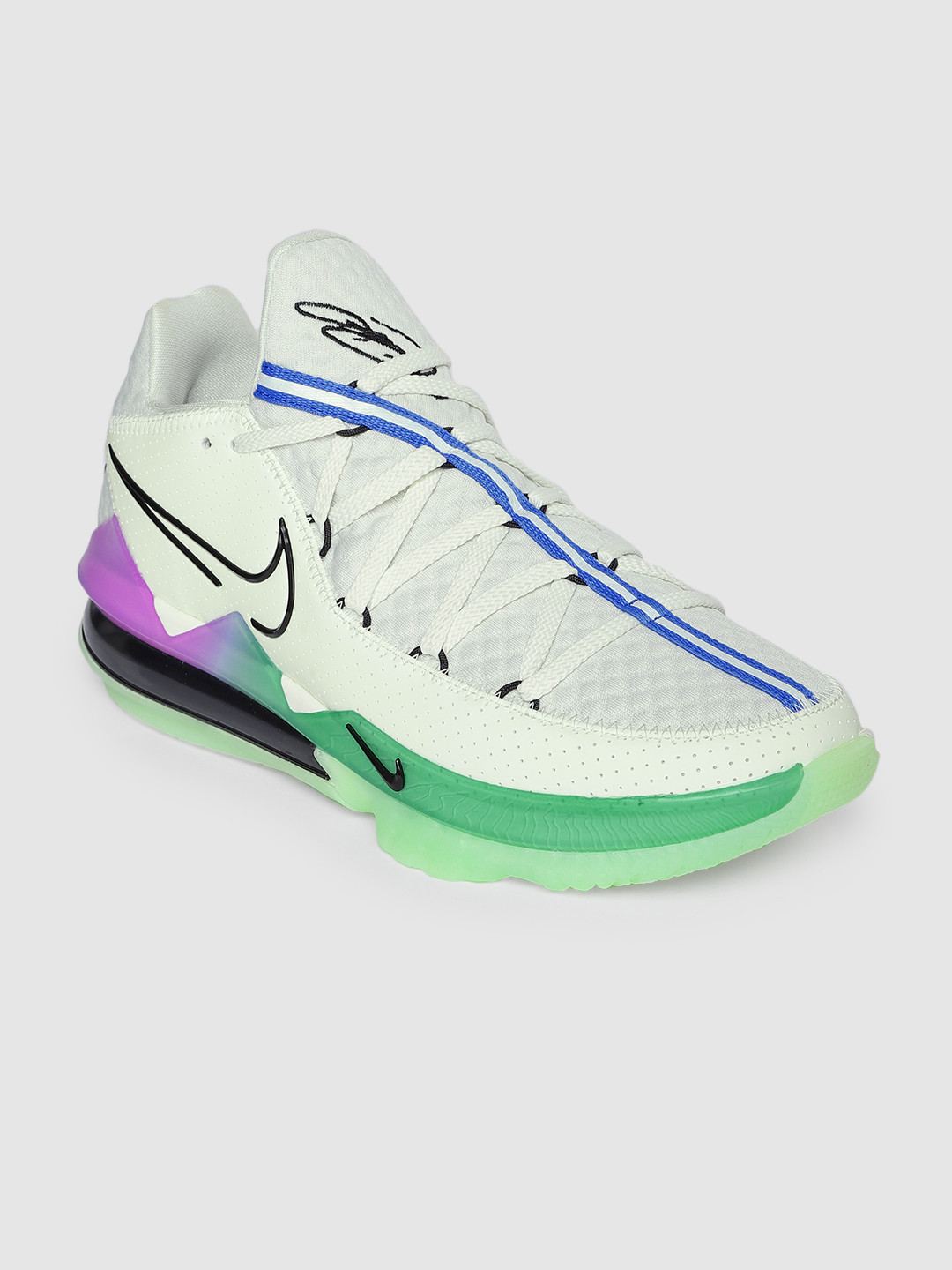 green and white lebrons