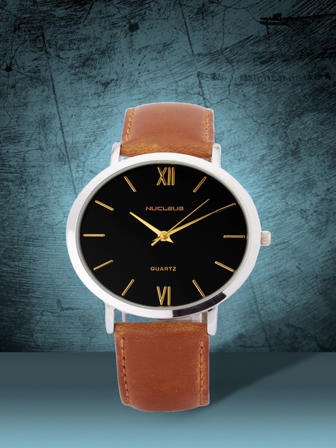 Nucleus Unisex Black Analogue Leather Watch LSBBi