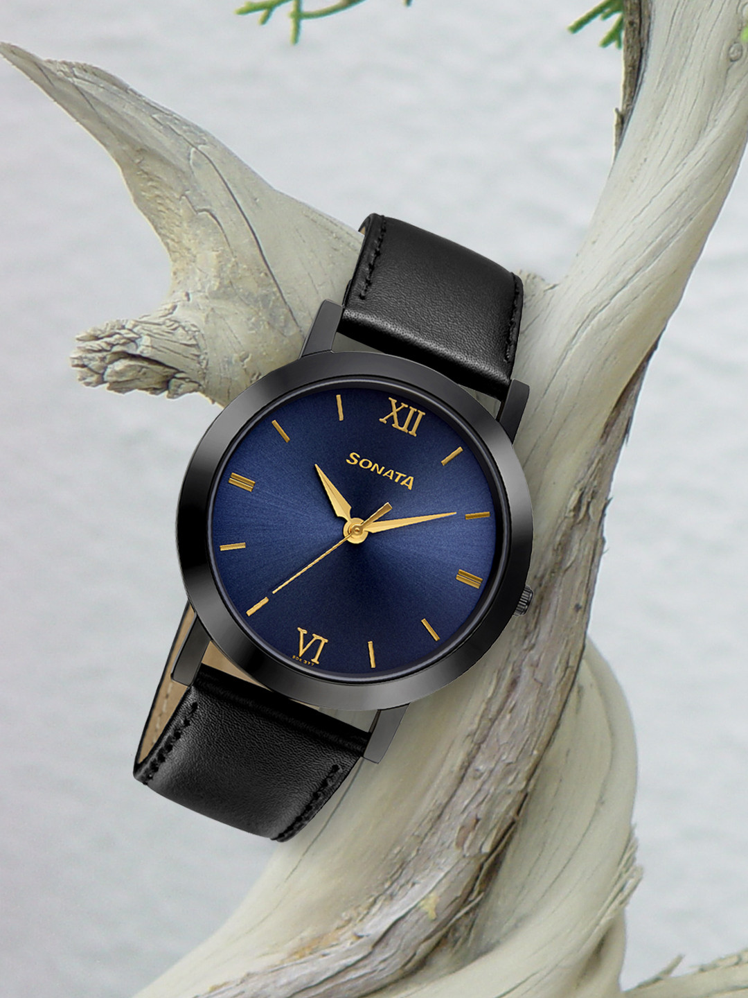 Sonata Men Blue Analogue Watch 77108NL01