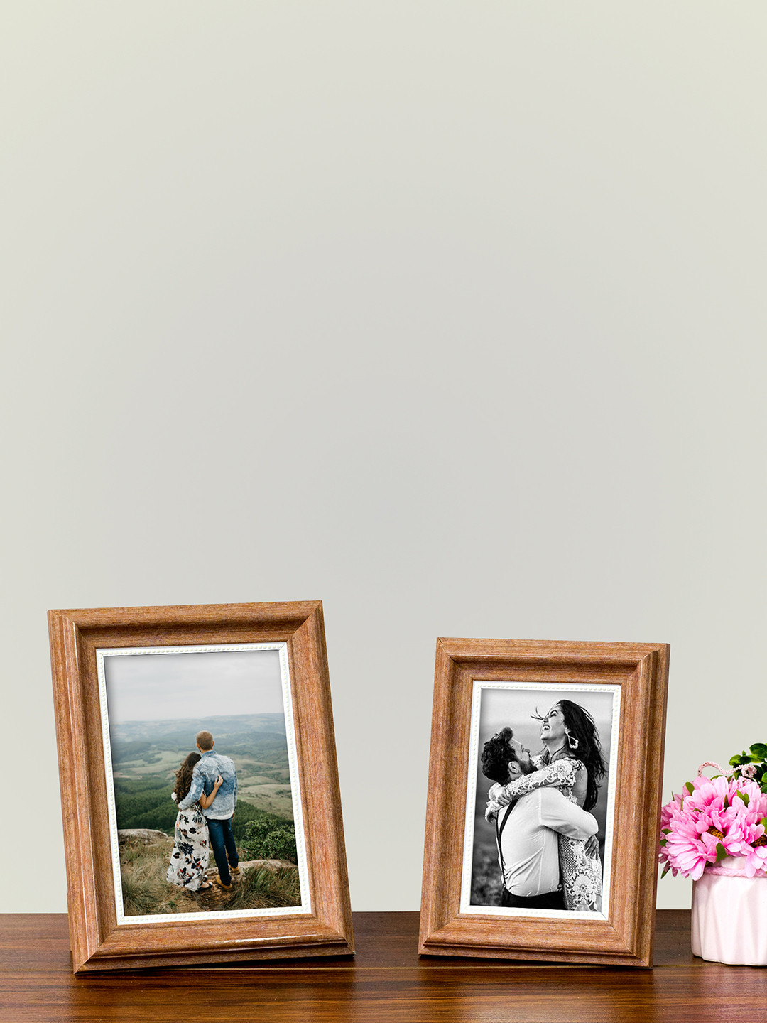 Art Street Set Of 2 Brown Solid Table-Top Photo Frames