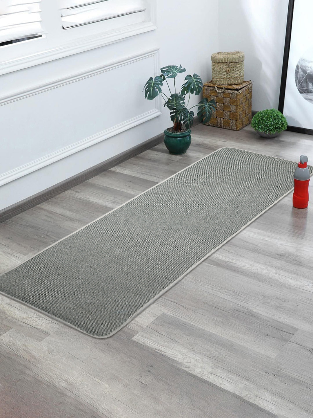 Saral Home Green Cotton Anti Skid Yoga Mat