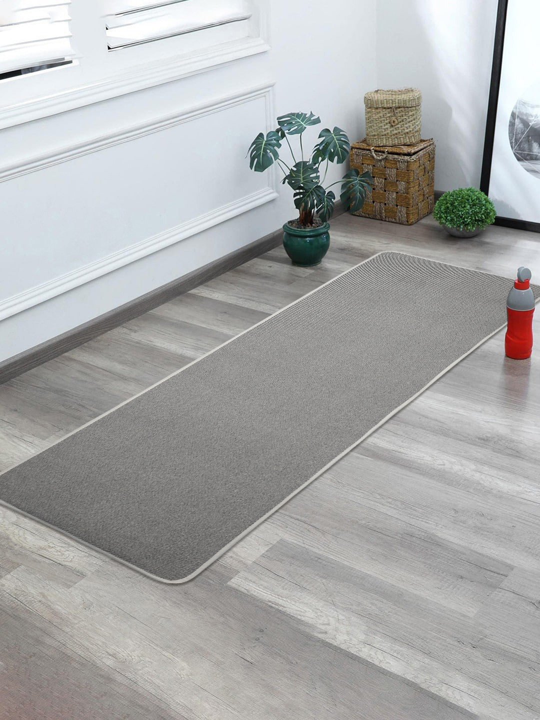 Saral Home Beige Cotton Anti Skid Yoga Mat