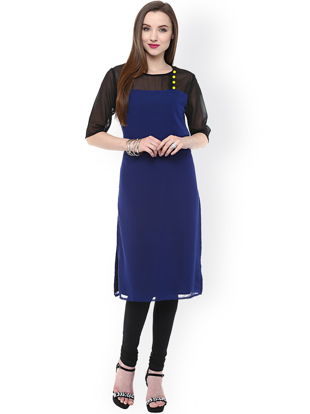 Pannkh Navy Kurta