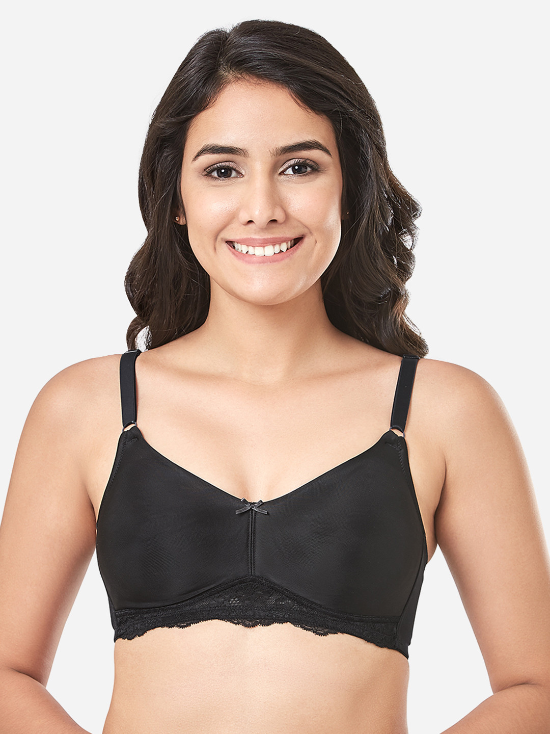 every de by amante Non Padded Wirefree Contour Charm Lace Bra - EB002