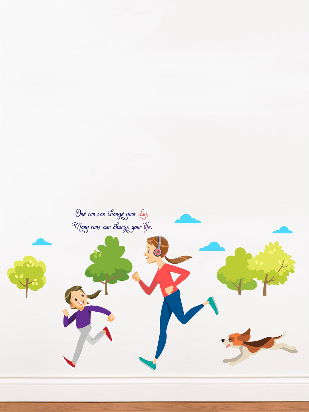 rawpockets Multicoloured Life Quotes Wall Stickers