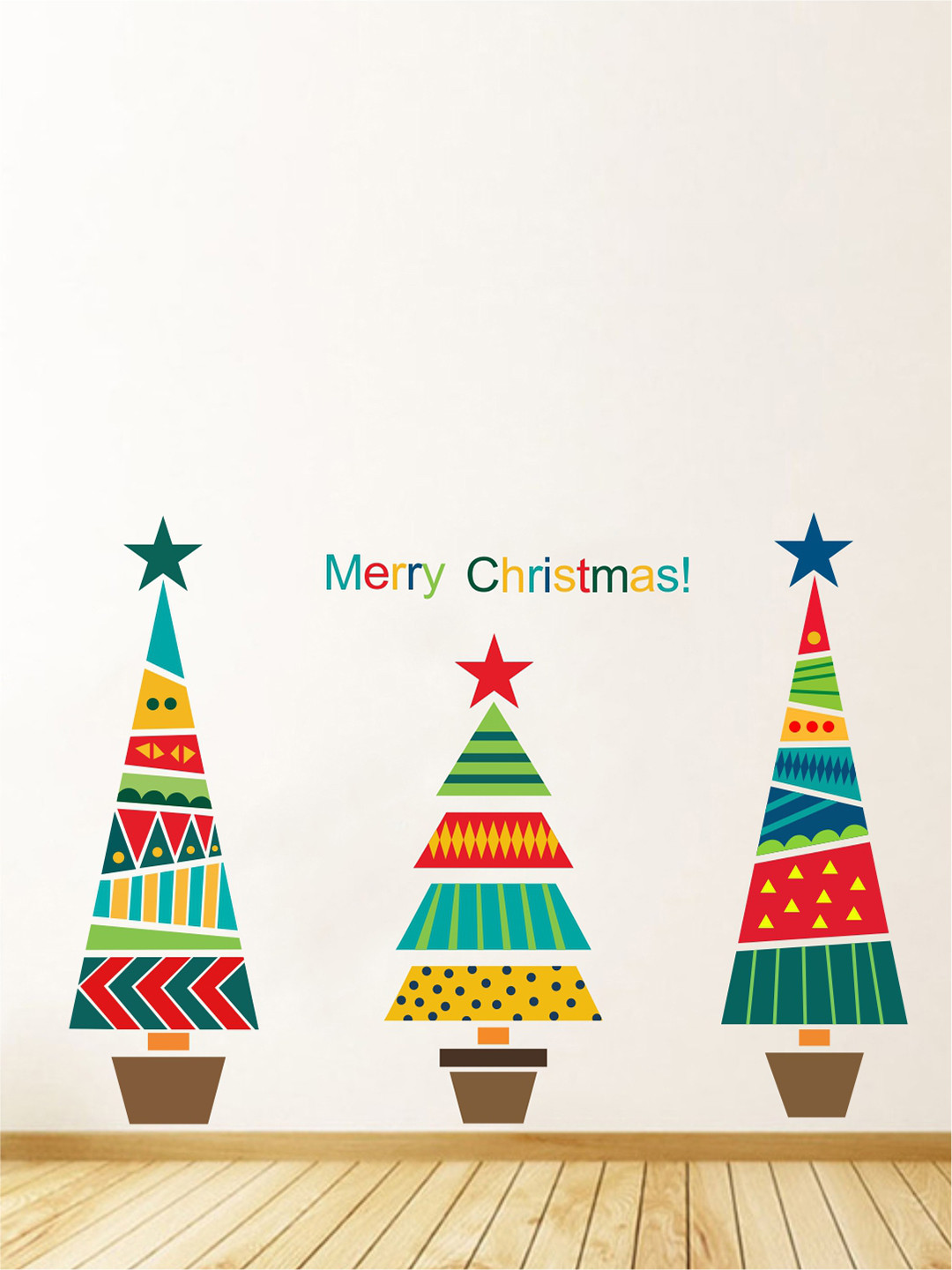 rawpockets Green Chirstmas Tree Wall Stickers