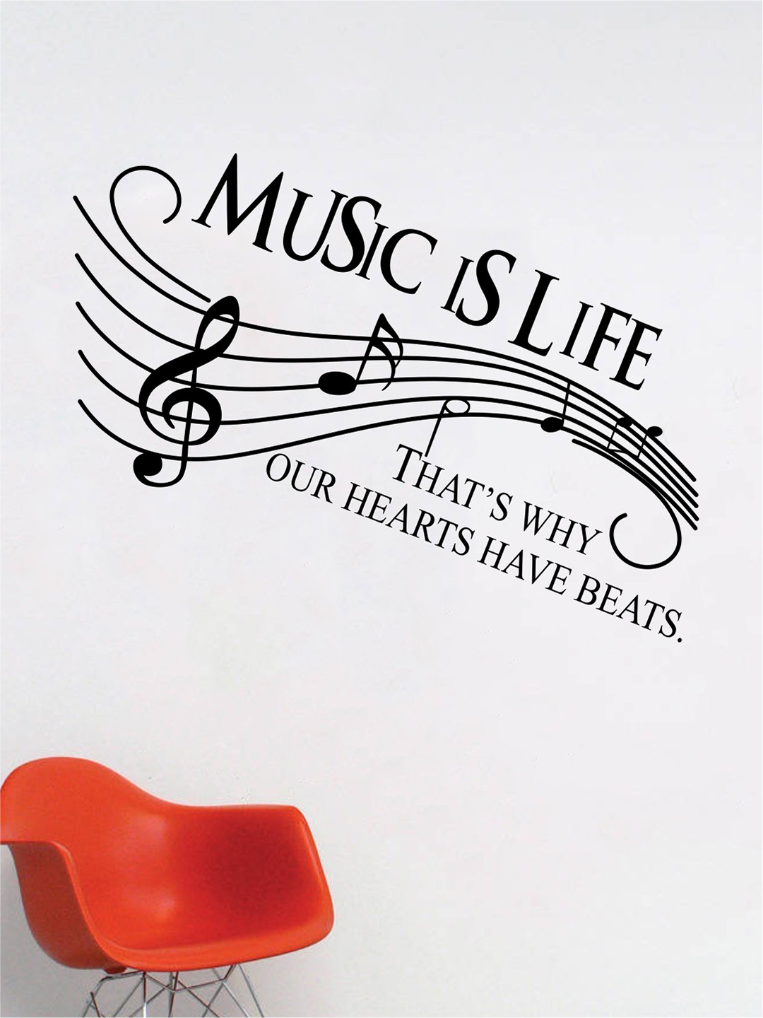 rawpockets Black Music is Life Wall Stickers