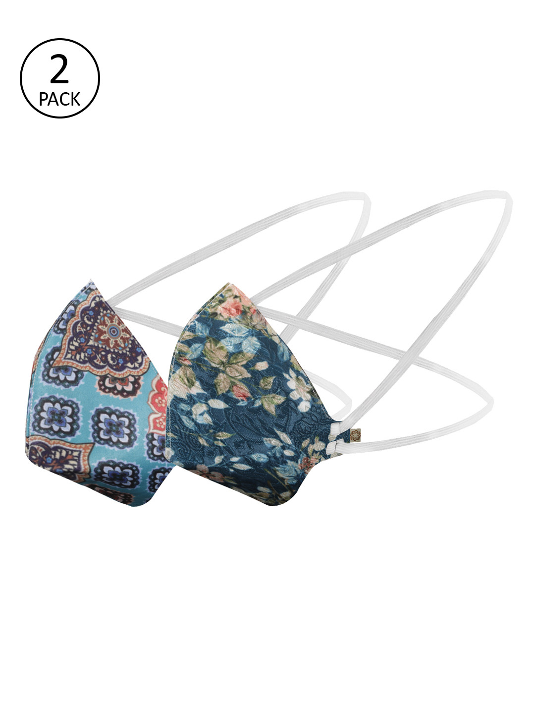 VASTRAMAY Unisex Pack Of 2 3-Ply Reusable Outdoor Head Band Cloth Masks