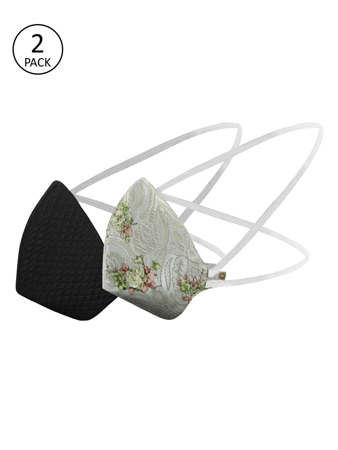 VASTRAMAY Unisex 2 Pcs Reusable 3-Ply Outdoor Head Band Cloth Masks