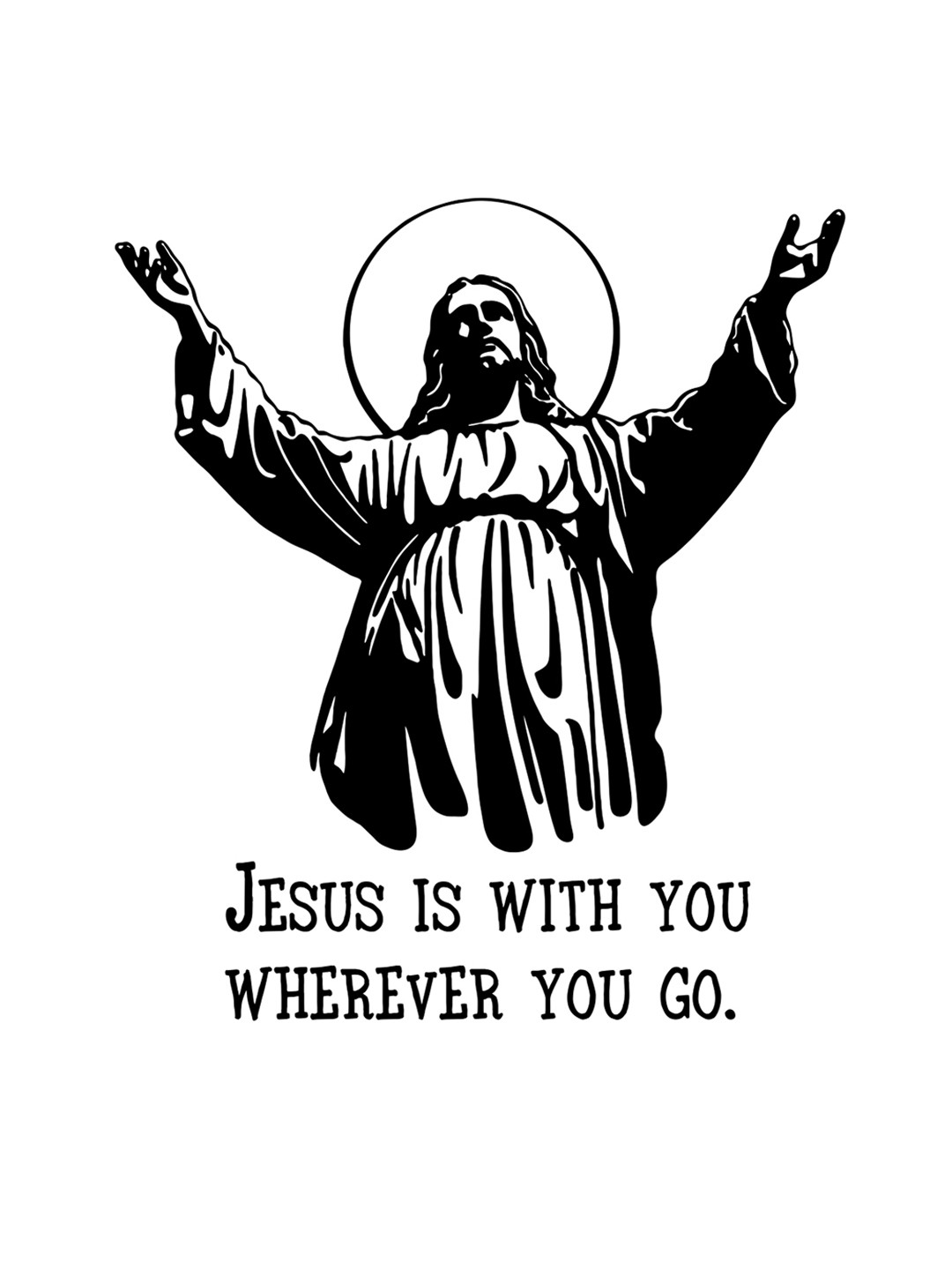 rawpockets Black Jesus Quotes PVC Vinyl Wall Stickers