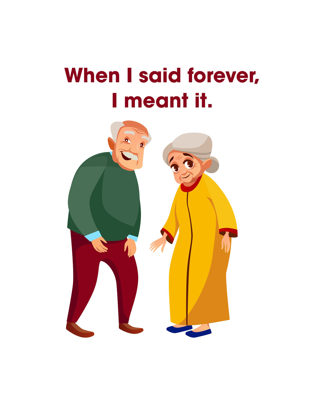 rawpockets Multicoloured Old Couples Printed Waterproof PVC Vinyl Wall Sticker