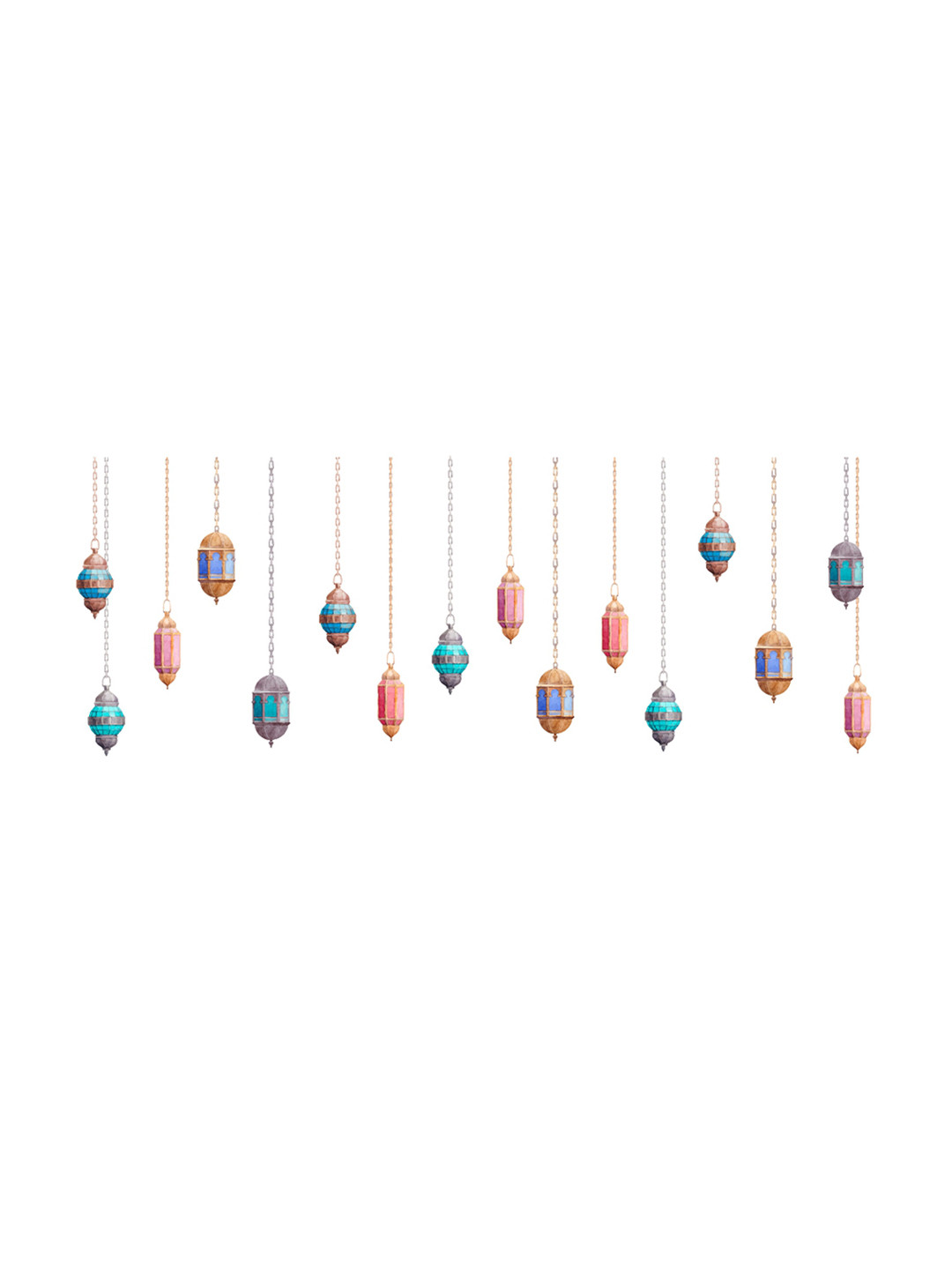 rawpockets Multicoloured Decorative Lamps Wall Stickers