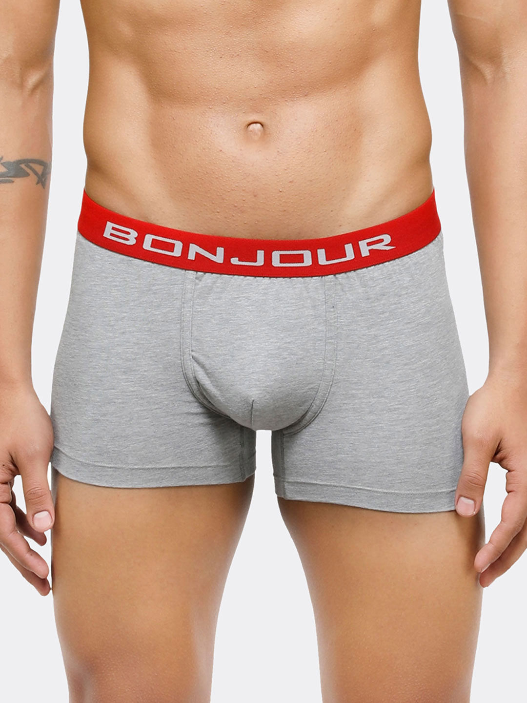 Bonjour Men Grey Solid Trunks RMA9S3804S-PO1-LG