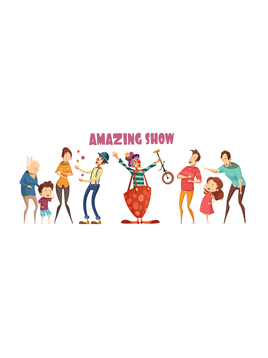 rawpockets Multicolored Laughing People Wall Stickers