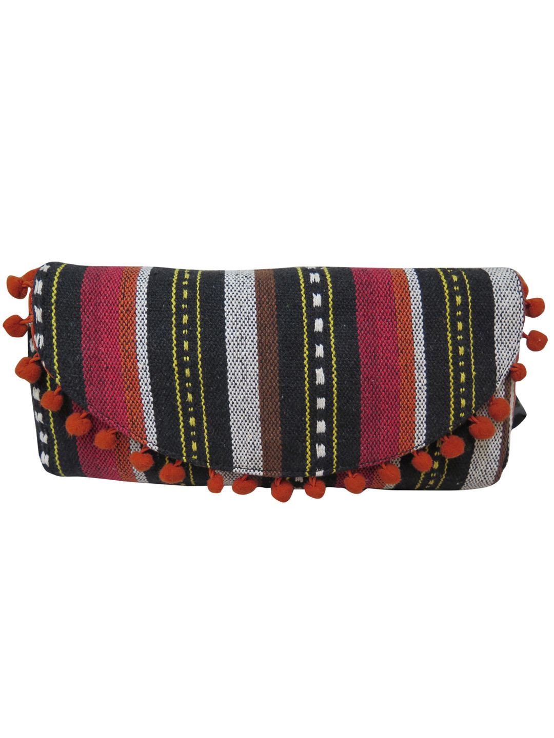 Spice Art Women Black & Red Handloom Fanny Pack cum Sling Bag