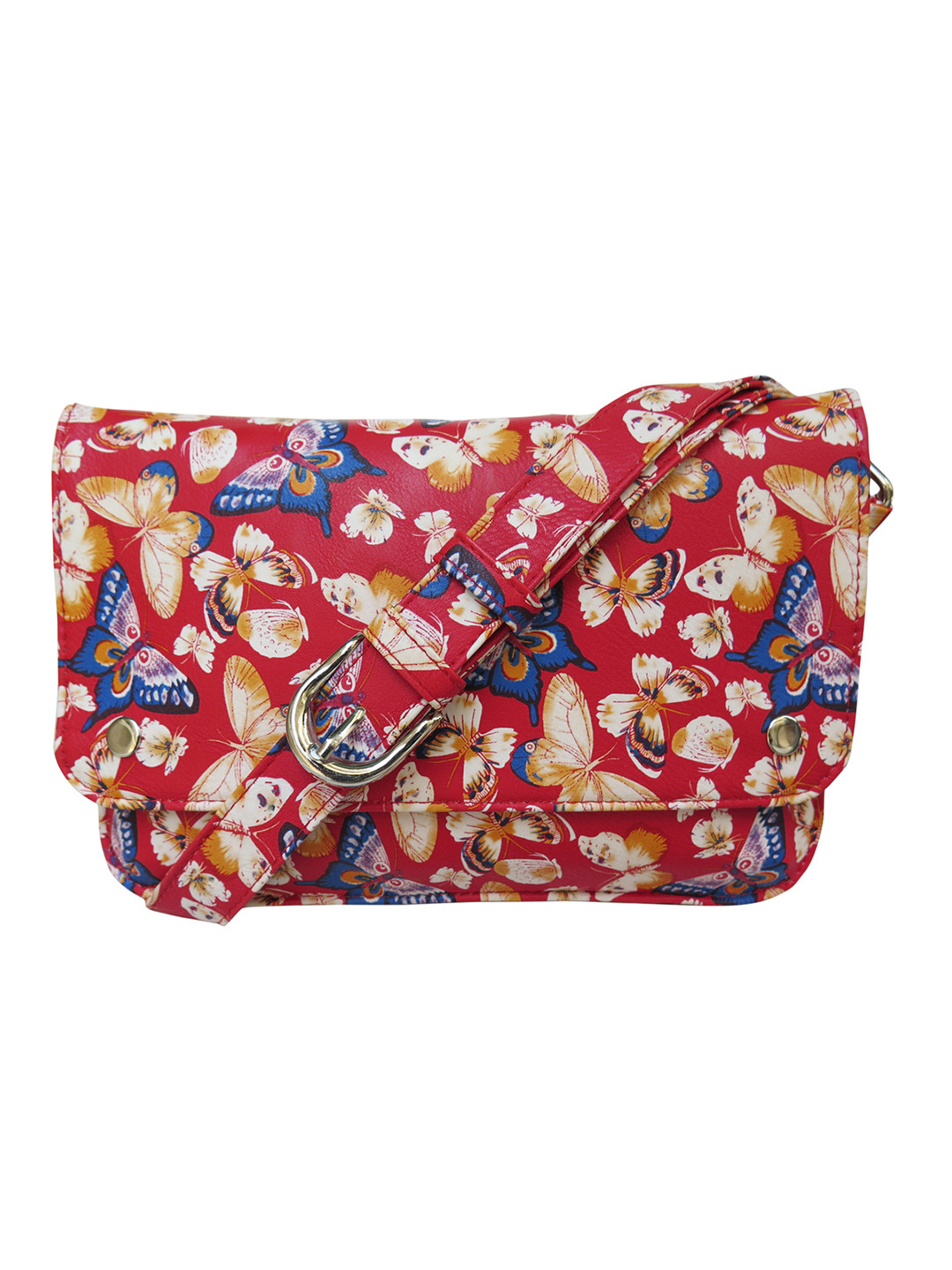 Spice Art Women Red & Beige Printed Waist Bag Cum Sling Bag Designer Fanny Pack Crossbody bag