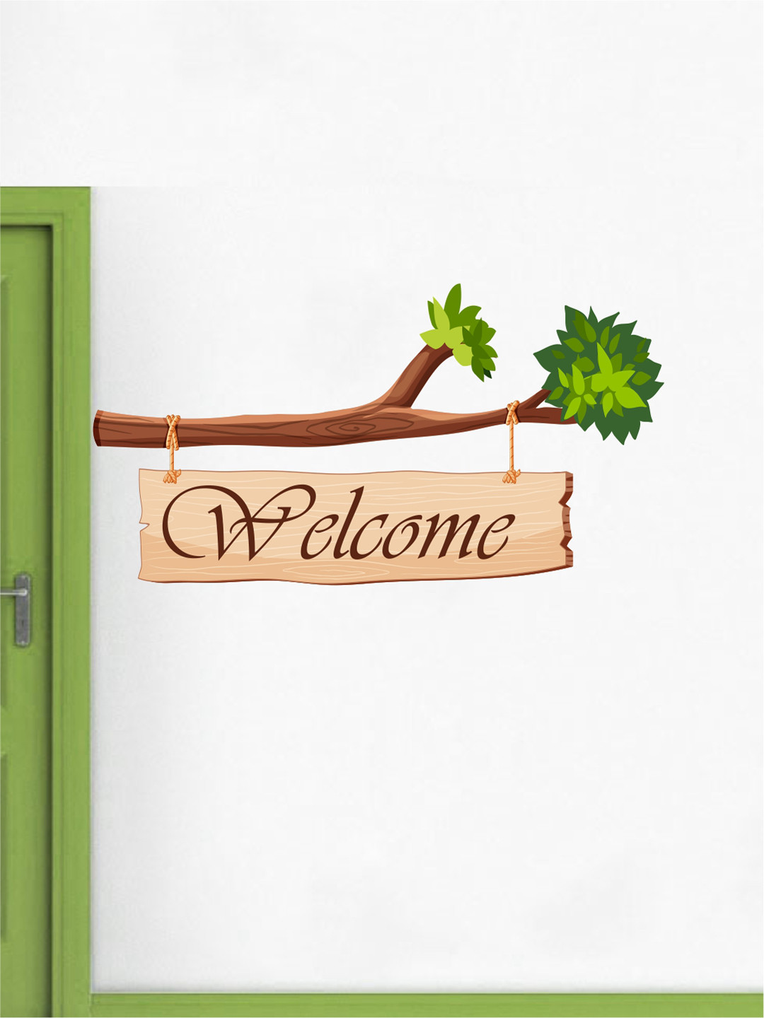 rawpockets Multicoloured Welcome Printed Waterproof PVC Vinyl Wall Sticker