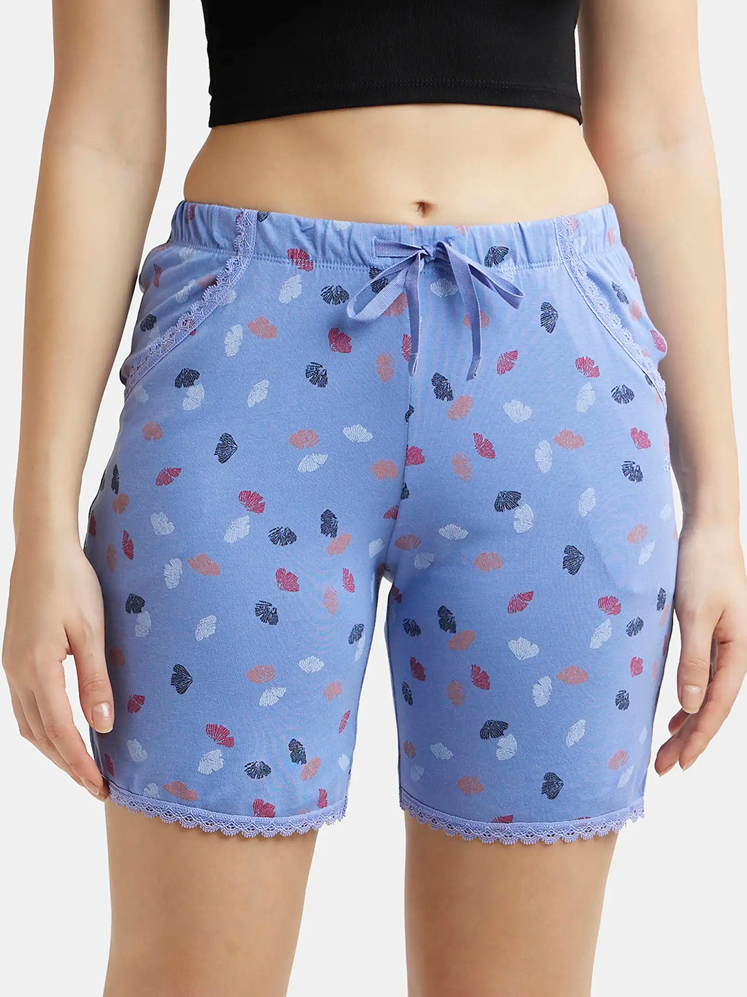 Jockey Printed Micro Modal Cotton Relaxed Fit Shorts -RX10