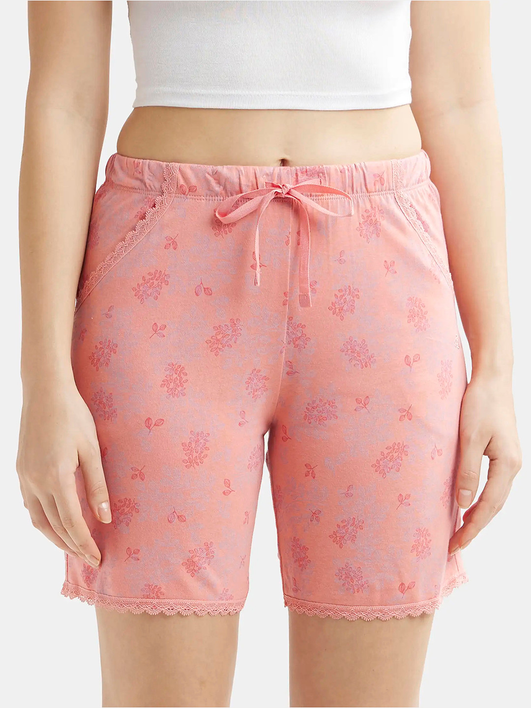 Jockey Printed Micro Modal Cotton Relaxed Fit Shorts -RX10