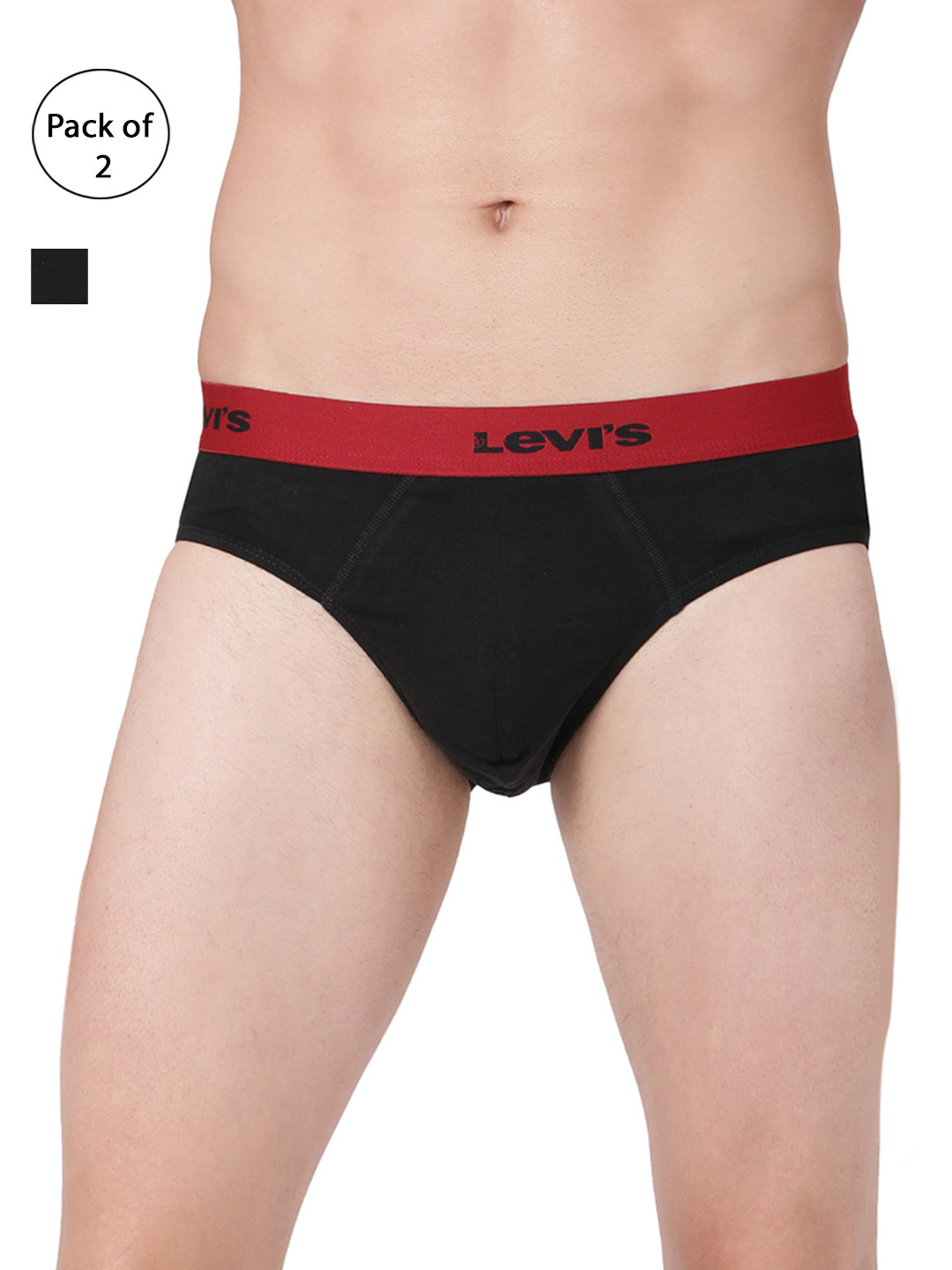 Levis Men Pack of 2 Solid  Briefs #019-BRIEF
