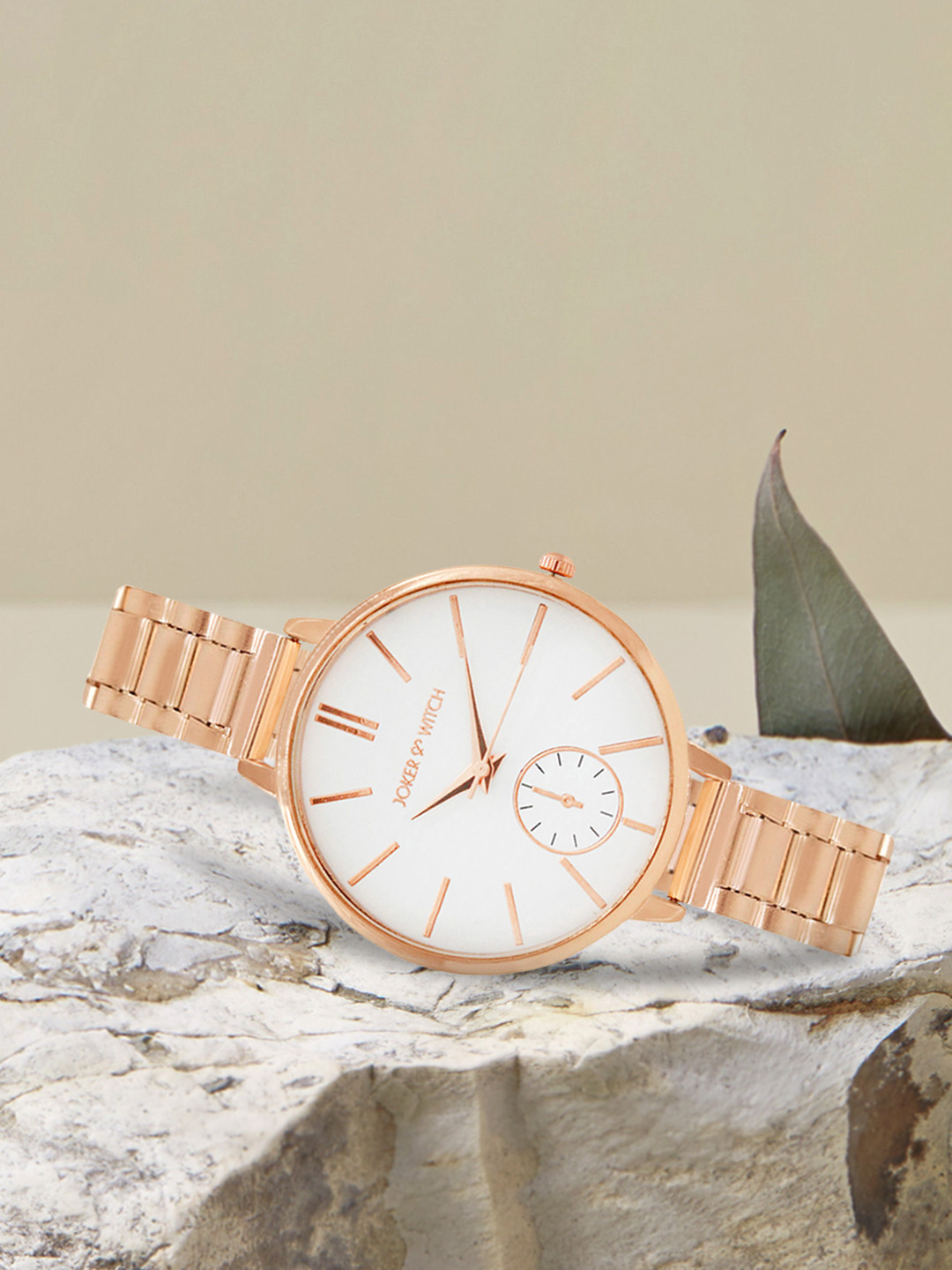 JOKER & WITCH Women White & Rose Gold Analogue Watch AMWW184