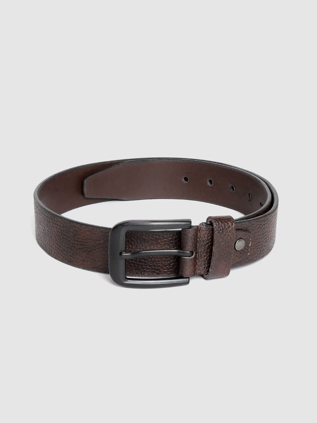 HIGHLANDER Men Coffee Brown Solid Belt