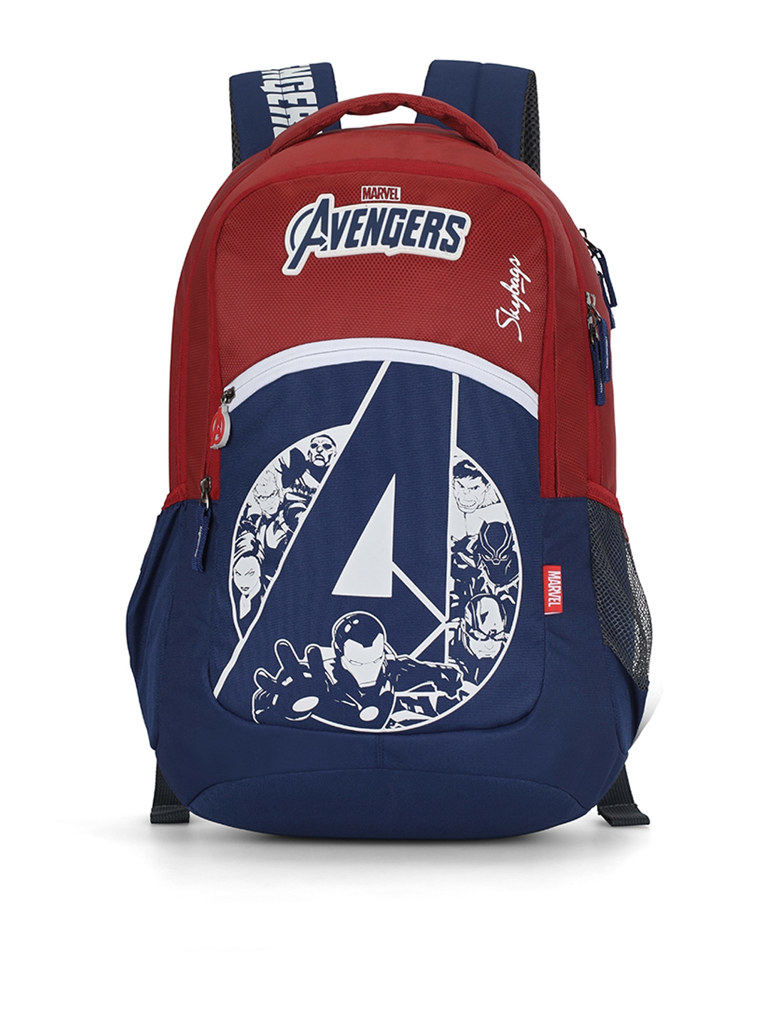 Skybags Unisex Red Navy Blue Graphic MARVEL 10 Backpack
