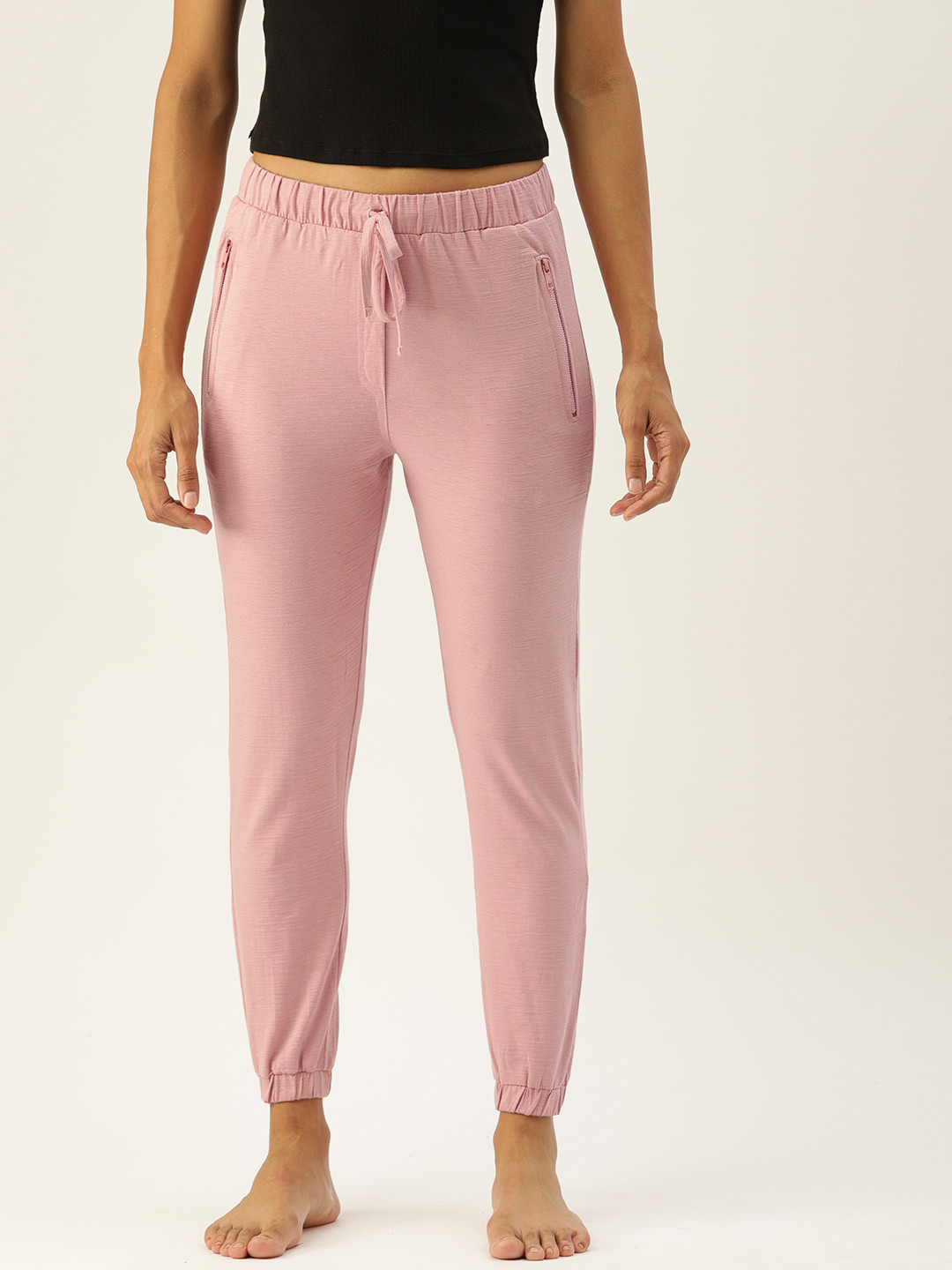 Clt.s Women Pink Solid Lounge Joggers