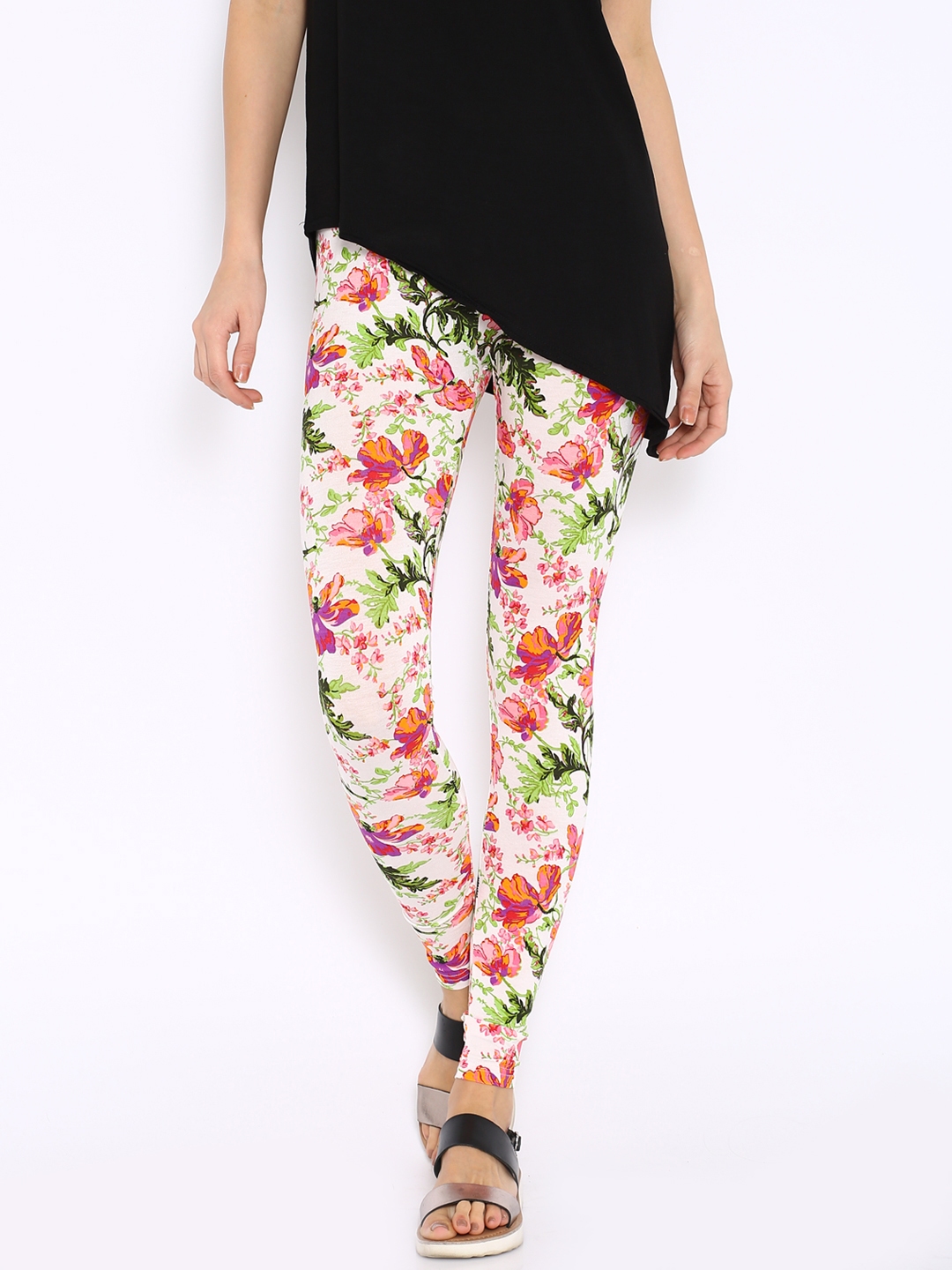 off white ankle length leggings