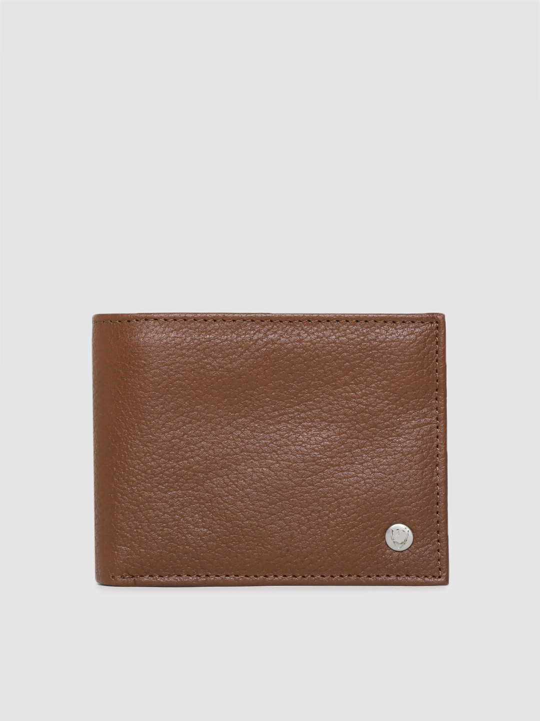 Hidesign Men Tan Textured Two Fold Wallet