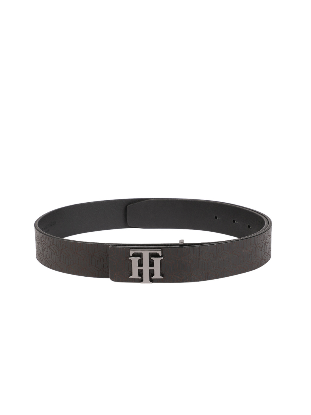 Tommy Hilfiger Unisex Black Textured Belt
