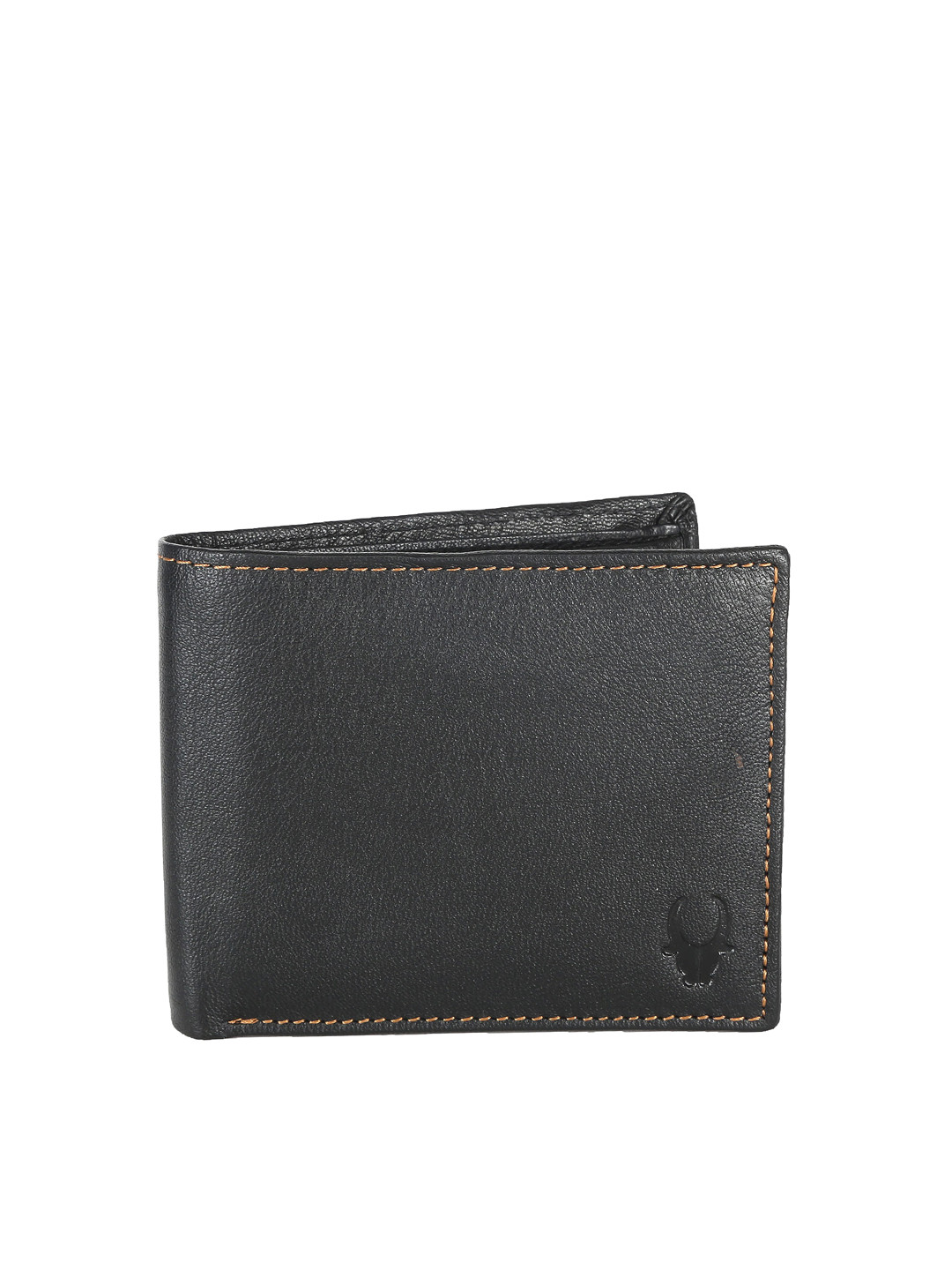 WildHorn Unisex Black Genuine Leather Wallet