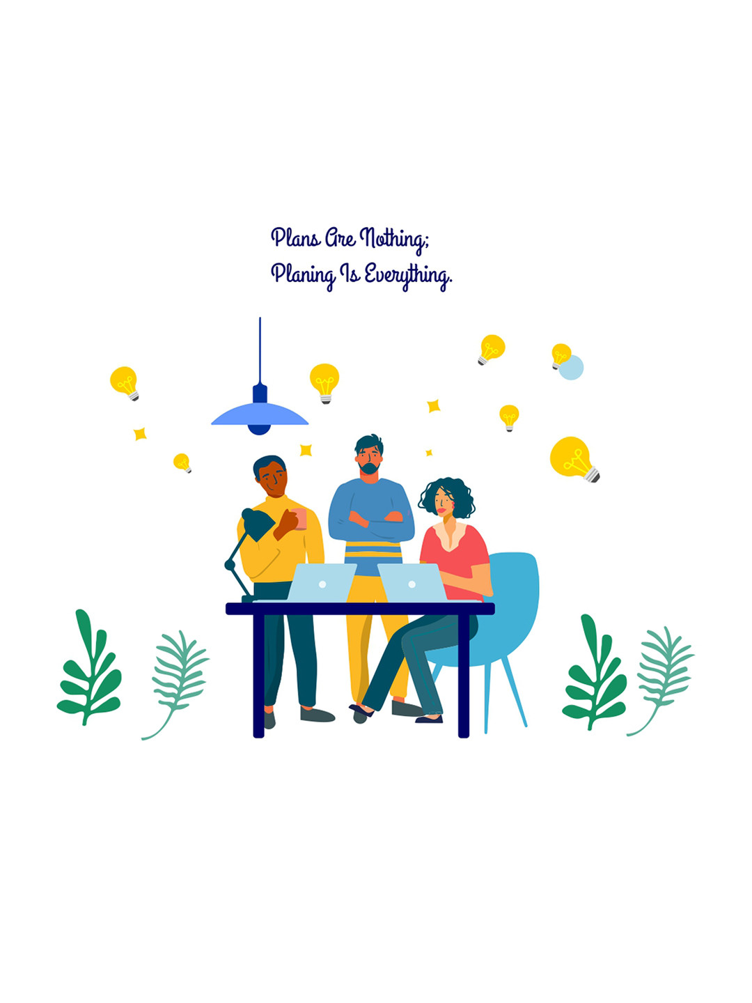 rawpockets Multicolored Planing is Everything Wall Stickers