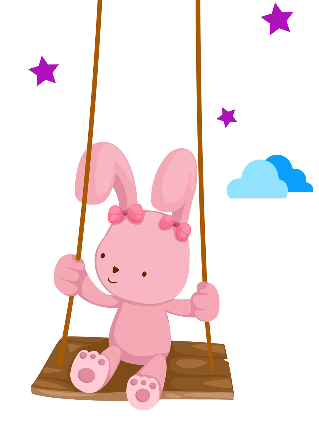 rawpockets Multicolored Growth Chart With Teddy Wall Stickers