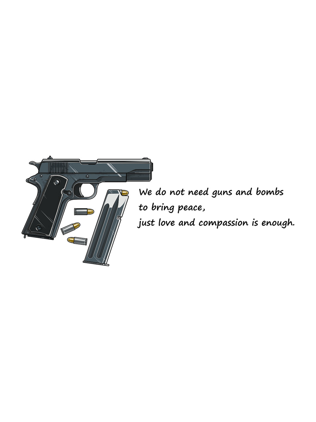 rawpockets Multicolored Gun With Quotes Wall Stickers