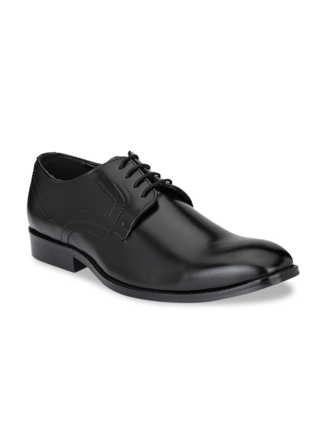 Hirels Men Black Solid Premium Formal Derbys