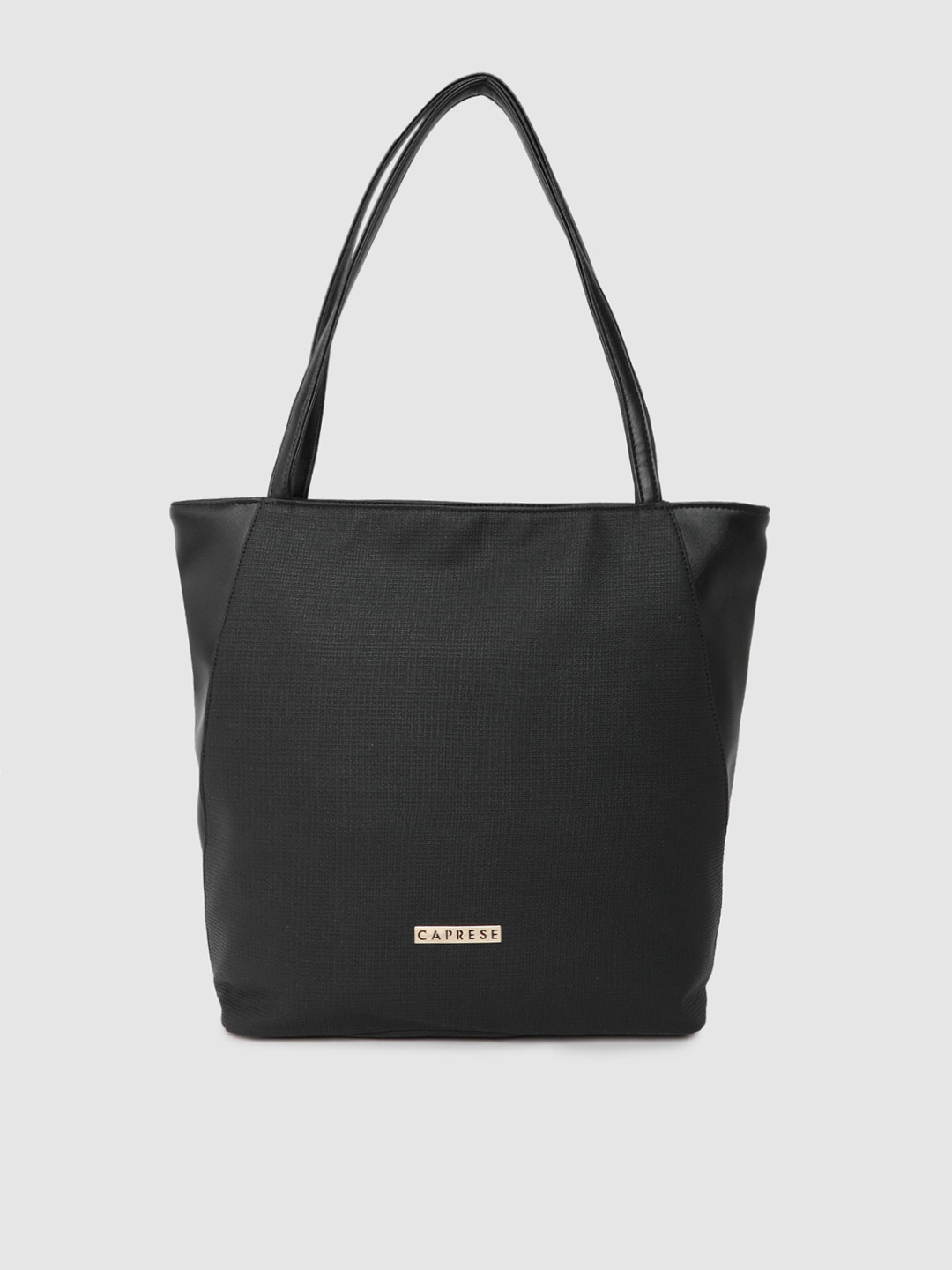 Caprese Black Solid Shoulder Bag