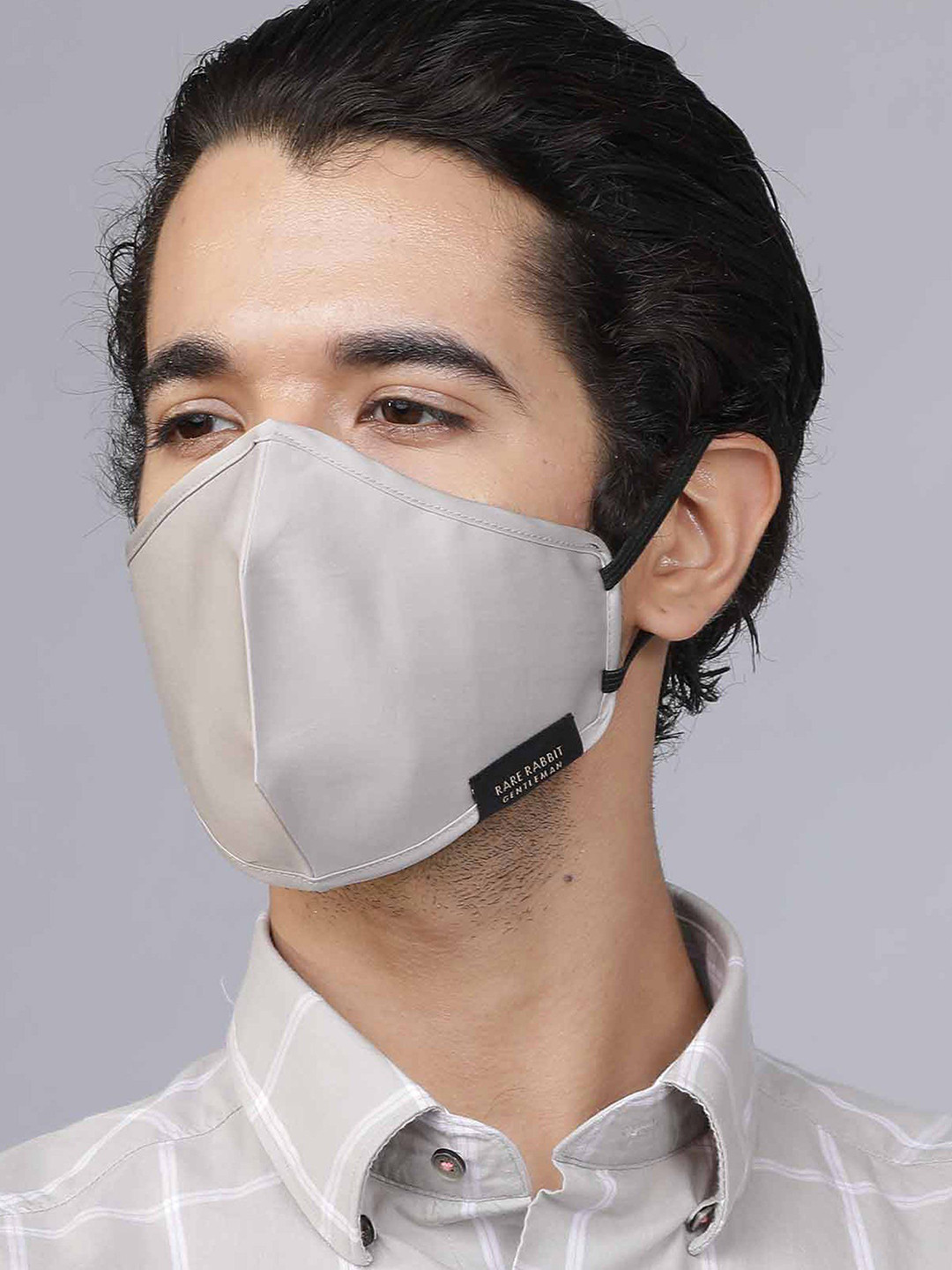 RARE RABBIT Unisex Grey 3 Pcs 3-Ply Reusable Outdoor Masks