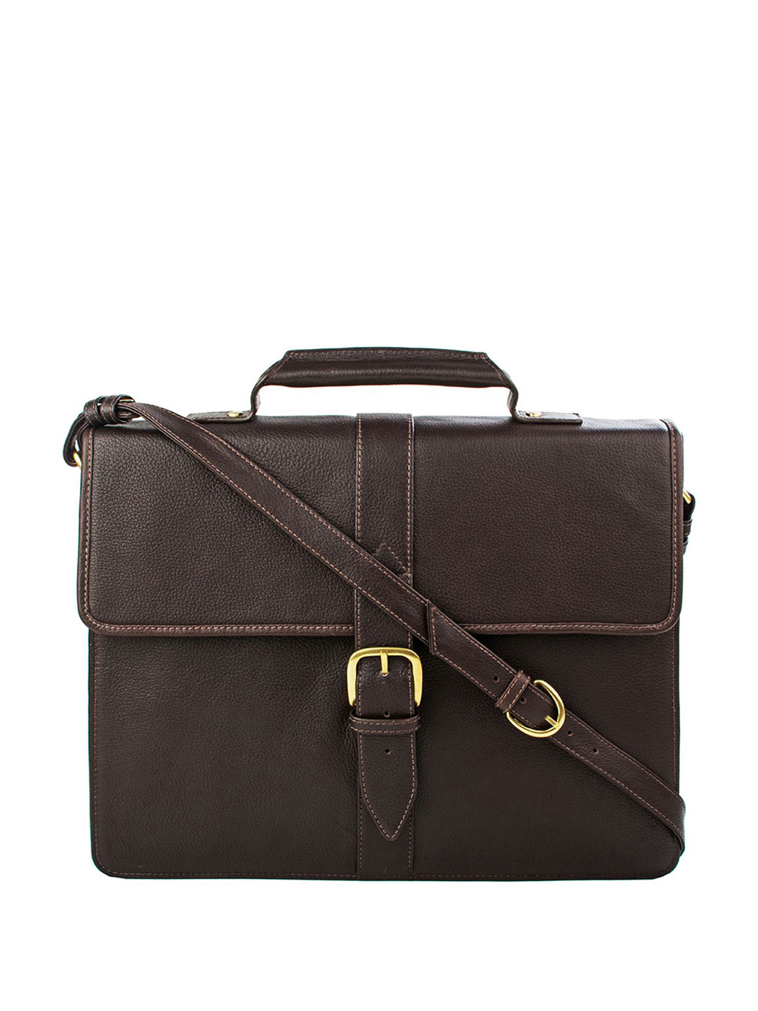 Hidesign Men Brown Solid EE BENNETT 1 Leather Laptop Bag