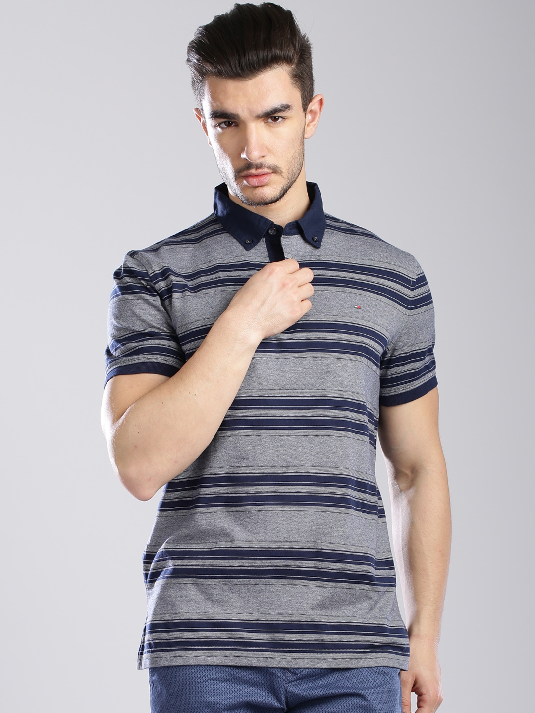 tommy hilfiger grey polo