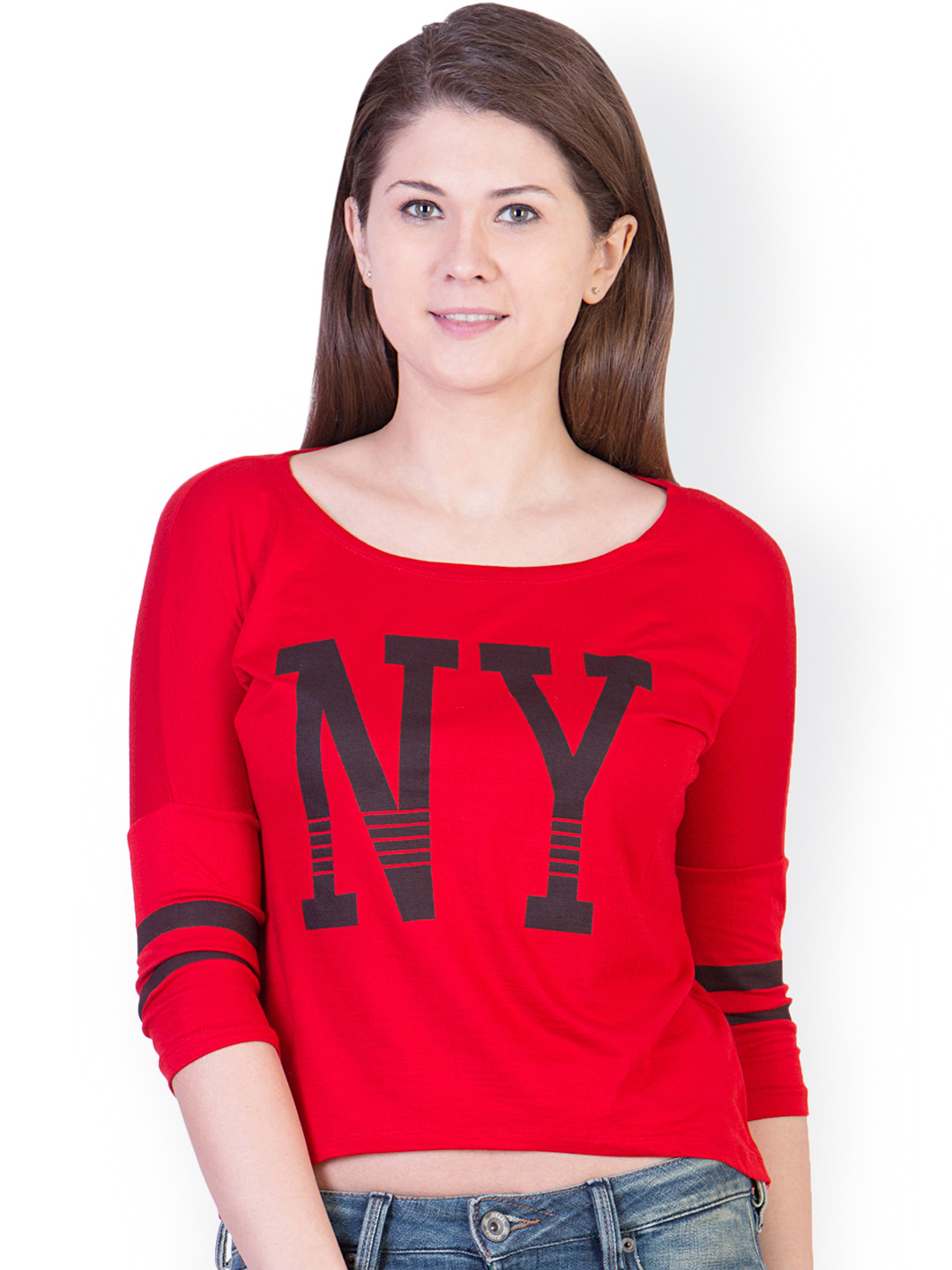 ANTS Red Printed Crop Top