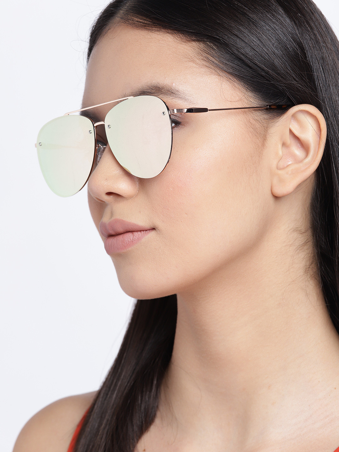 Carlton London Women Mirrored & Polarised Oval Sunglasses 0981-C2