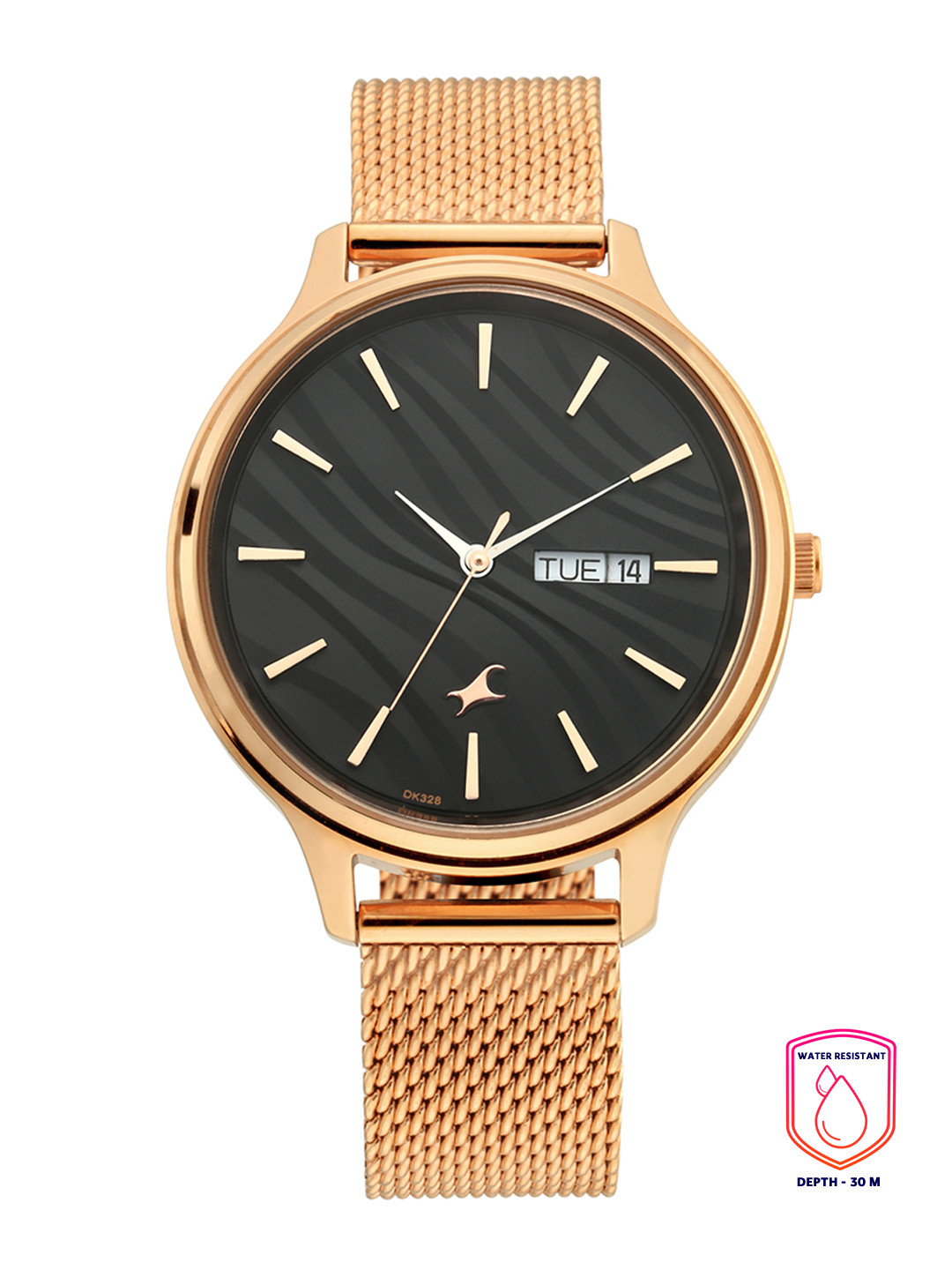 Fastrack Women Black Ruffles Analogue Watch 6207WM01