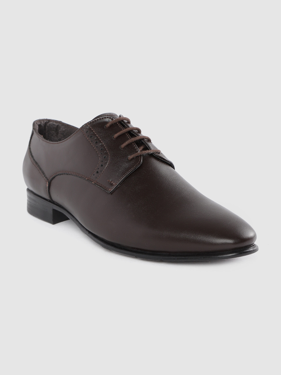 INVICTUS Men Coffee Brown Solid Formal Derbys