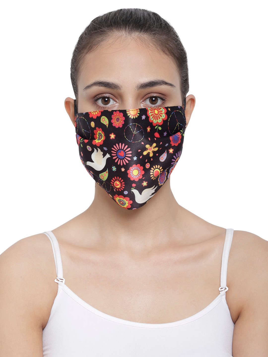 The House of Tara Unisex Multicoloured Printed 3-Ply Reusable Wrinkle-Free Fabric Mask